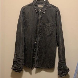 Men’s Hollister Black Denim Button Shirt (L)